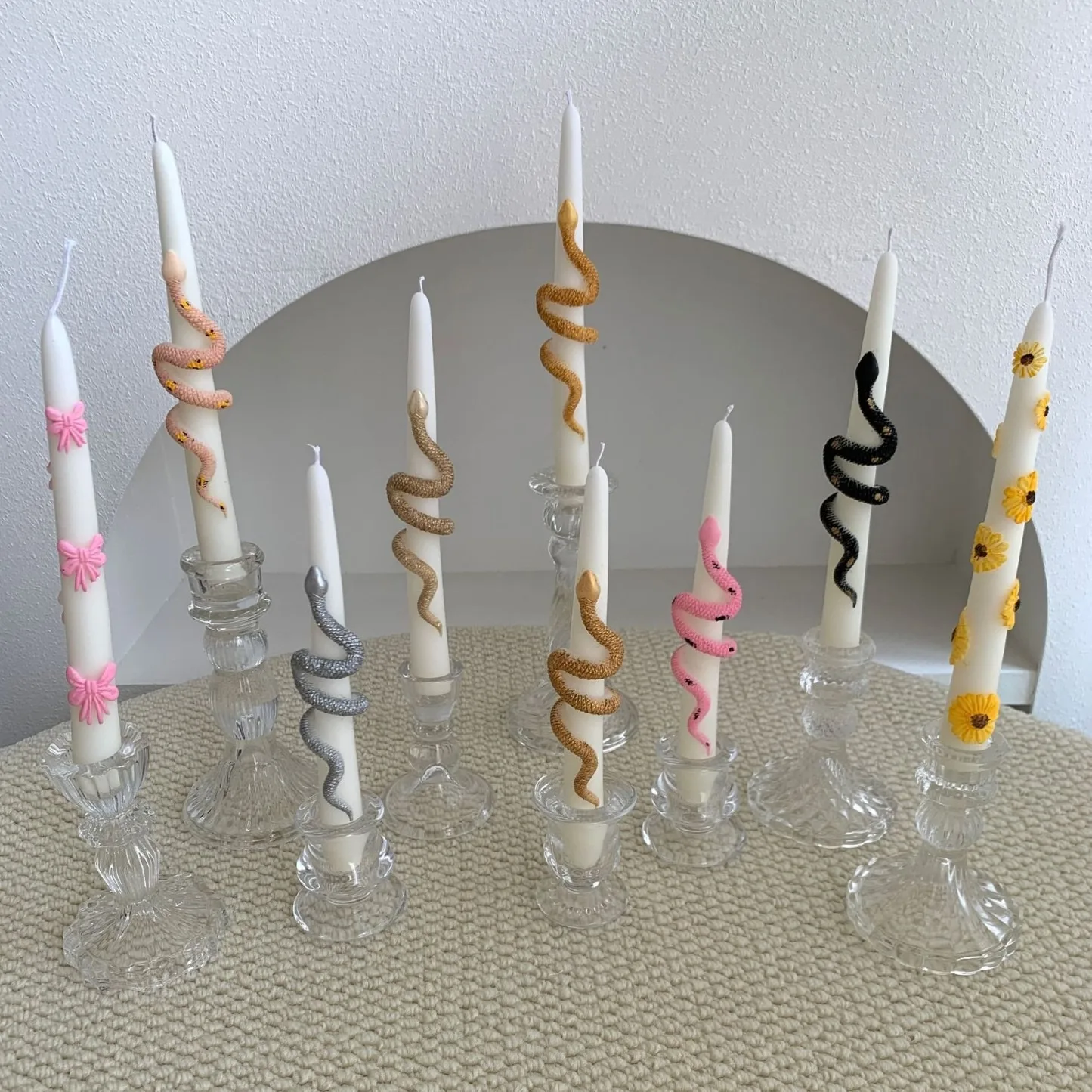 yes1pc 20cm/7.87in hand-drawn  - огляд і ціна Beeswax Taper Candle