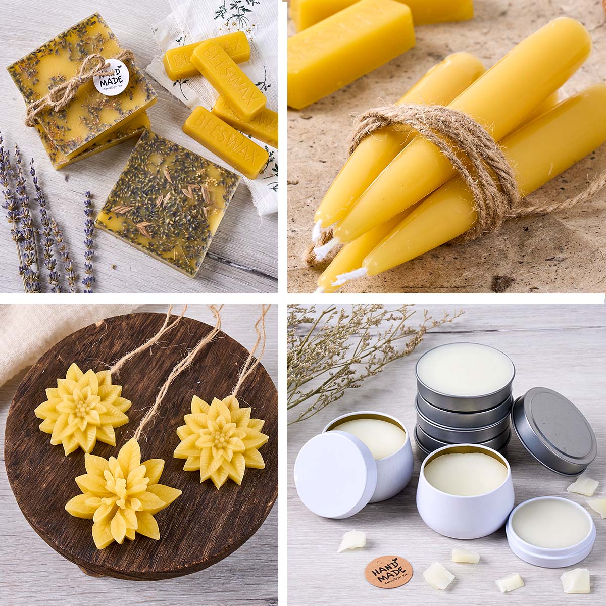 1pcs/5pcs Yellow White Beeswax - огляд і ціна Beeswax Taper Candle