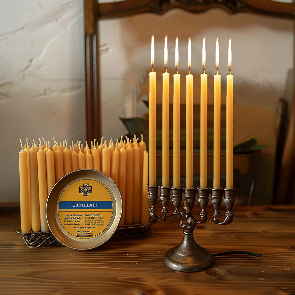 25PCS/1PACK Hanukkah Candle Na - огляд і ціна Beeswax Taper Candle