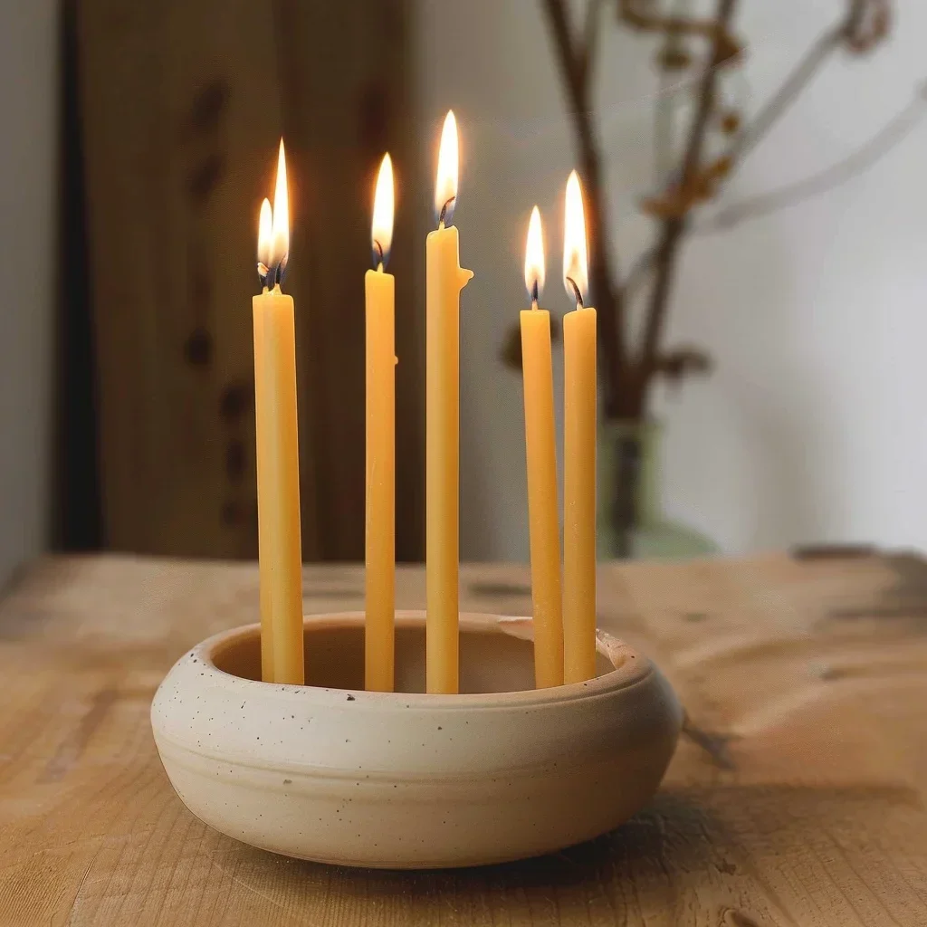 25PCS/1PACK Hanukkah Candle Na - огляд і ціна Beeswax Taper Candle