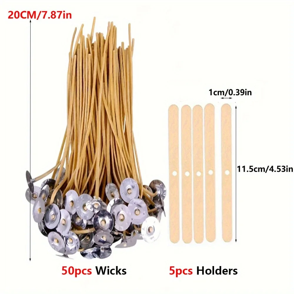 Candle Wicks 50 PCS 8 Inch Hem - огляд і ціна Beeswax Taper Candle