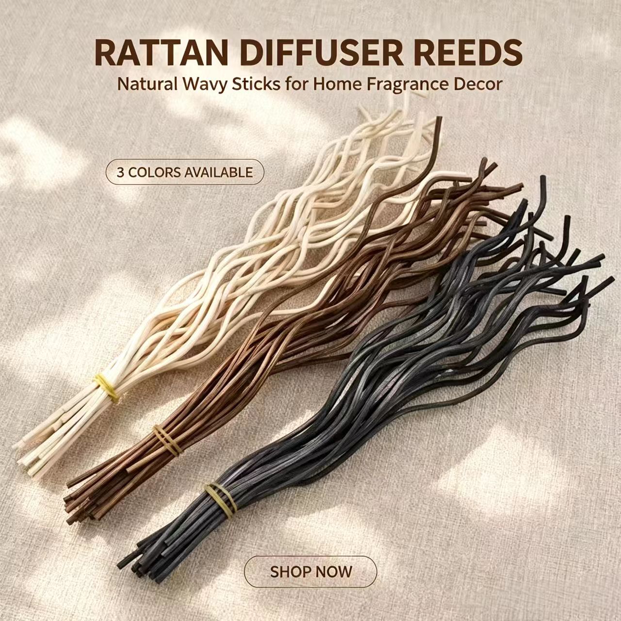 20Pcs Long Wavy Rattan Reed Di - огляд і ціна Home Fragrance Janzen
