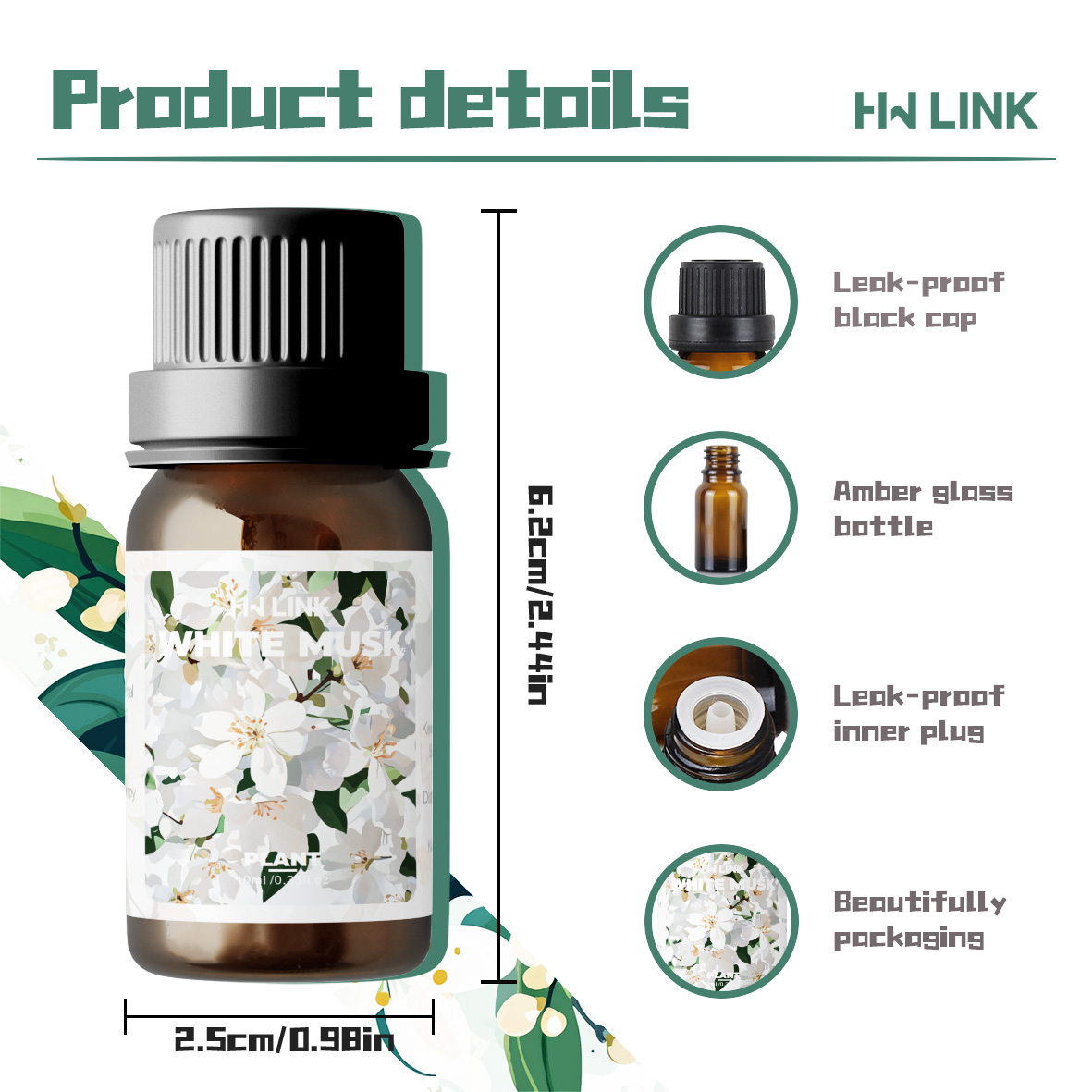 White Musk Essential Oils 10ml - огляд і ціна Home Fragrance Accessories