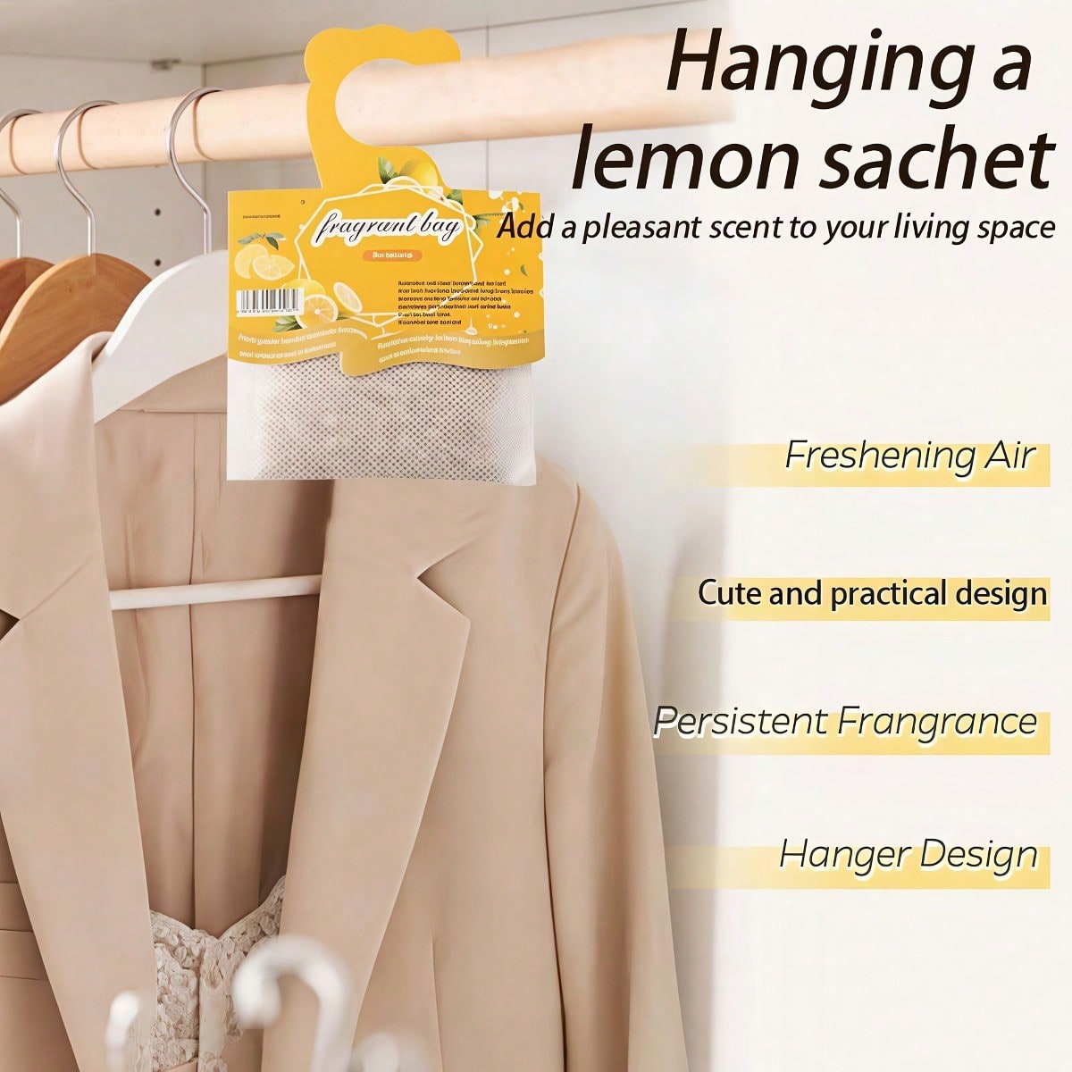 Hanging Lemon Scented Sachets, - огляд і ціна Home Fragrance Janzen