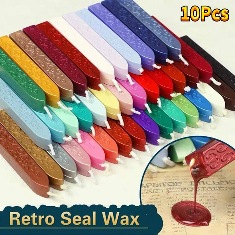 10Pcs Sealing Wax Sticks Color - огляд і ціна Beeswax Taper Candle