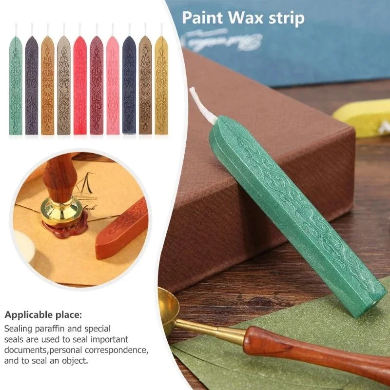 10Pcs Sealing Wax Sticks Color - огляд і ціна Beeswax Taper Candle