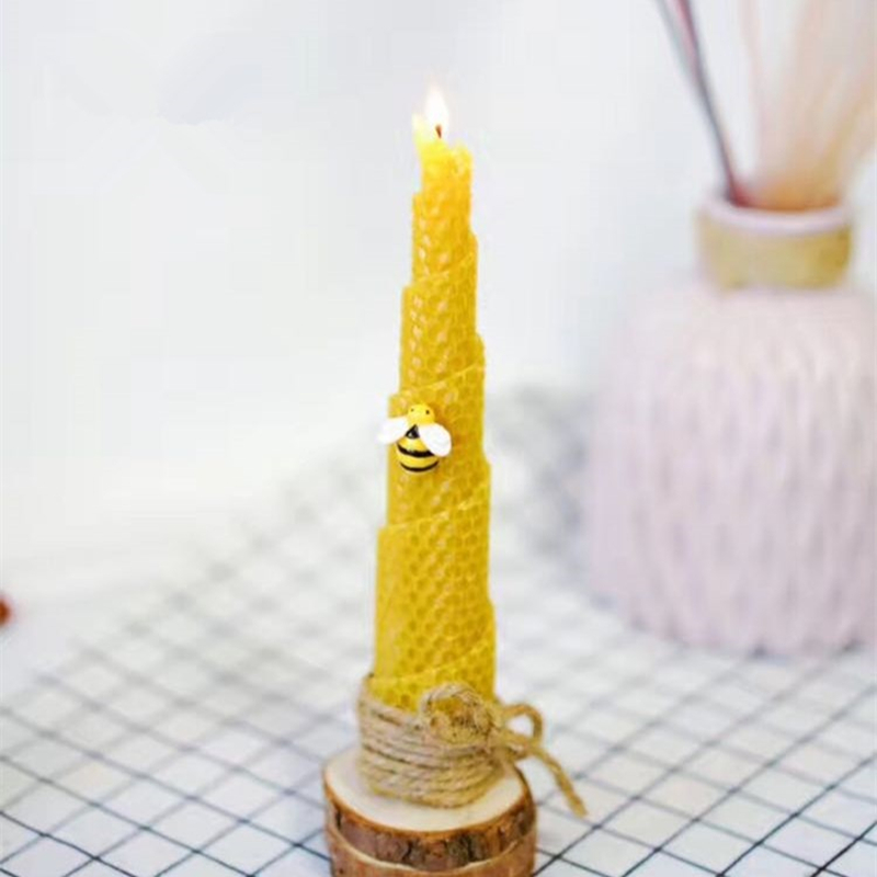 12pcs 15cm*20cm*0.3cm Natural  - огляд і ціна Beeswax Taper Candle